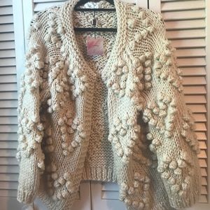 Chicwish Pom heart cardigan